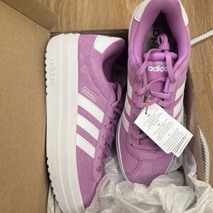 BRAND NEW adidas Women's Lavender Platform Sneakers - Lavender/White